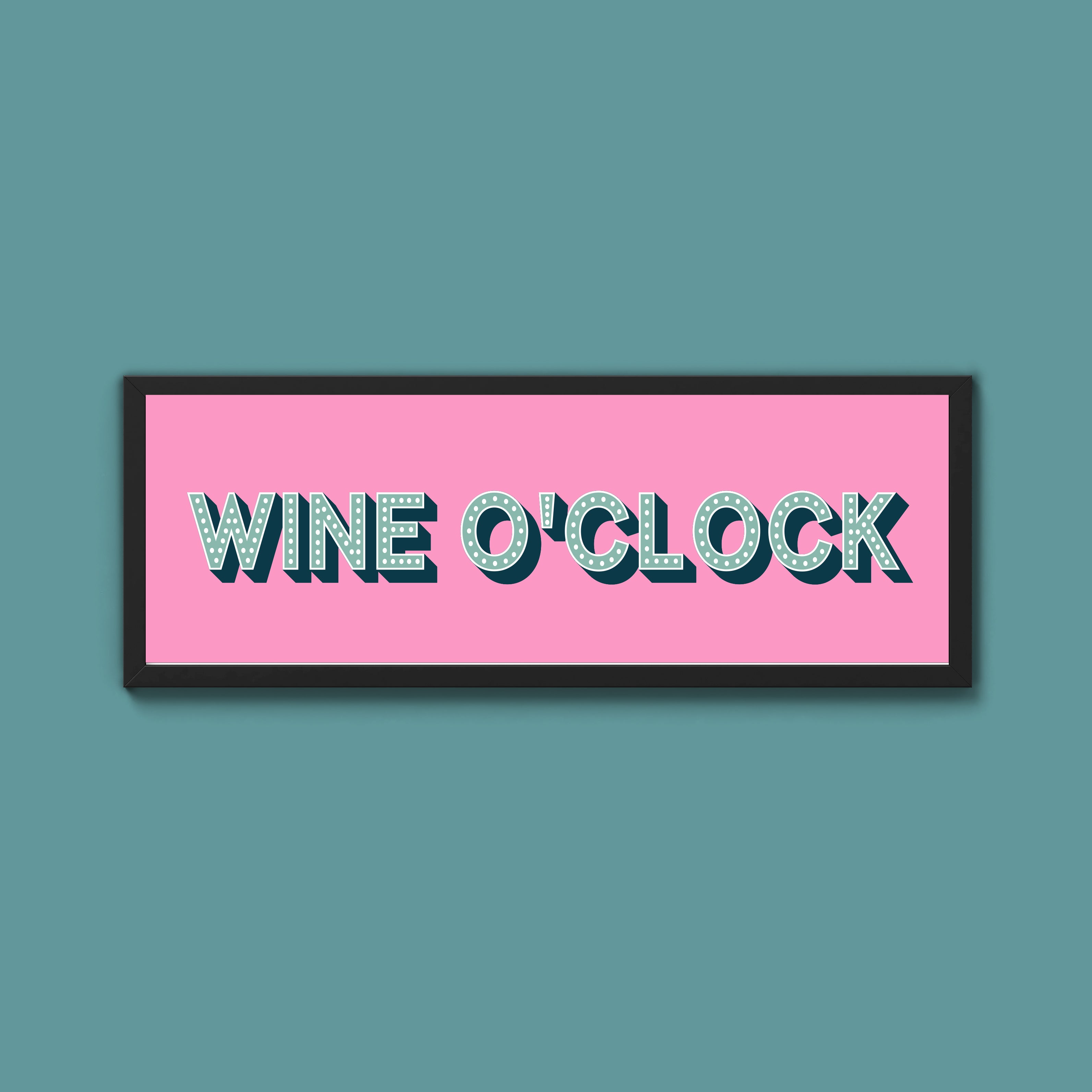 Wine O'Clock Framed Print (New Style)