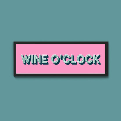 Wine O'Clock Framed Print (New Style)