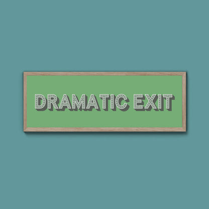 Dramatic Exit Framed Print