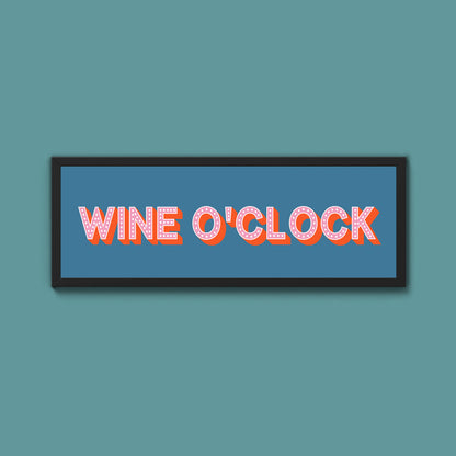 Wine O'Clock Framed Print (New Style)