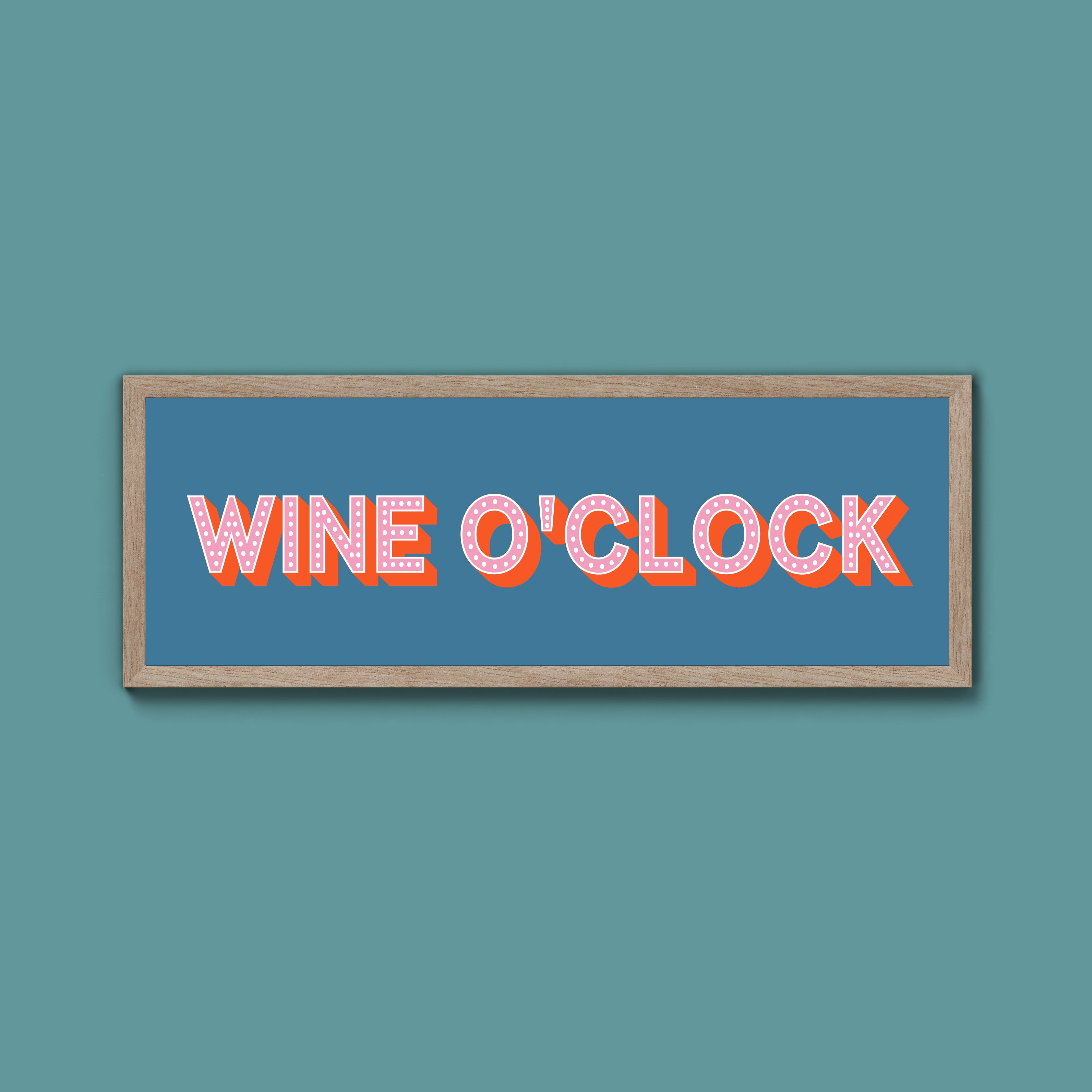 Wine O'Clock Framed Print (New Style)