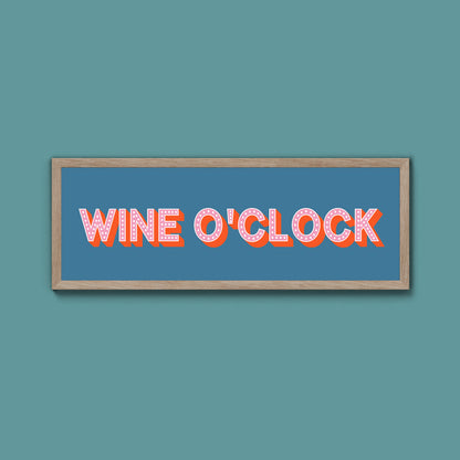 Wine O'Clock Framed Print (New Style)