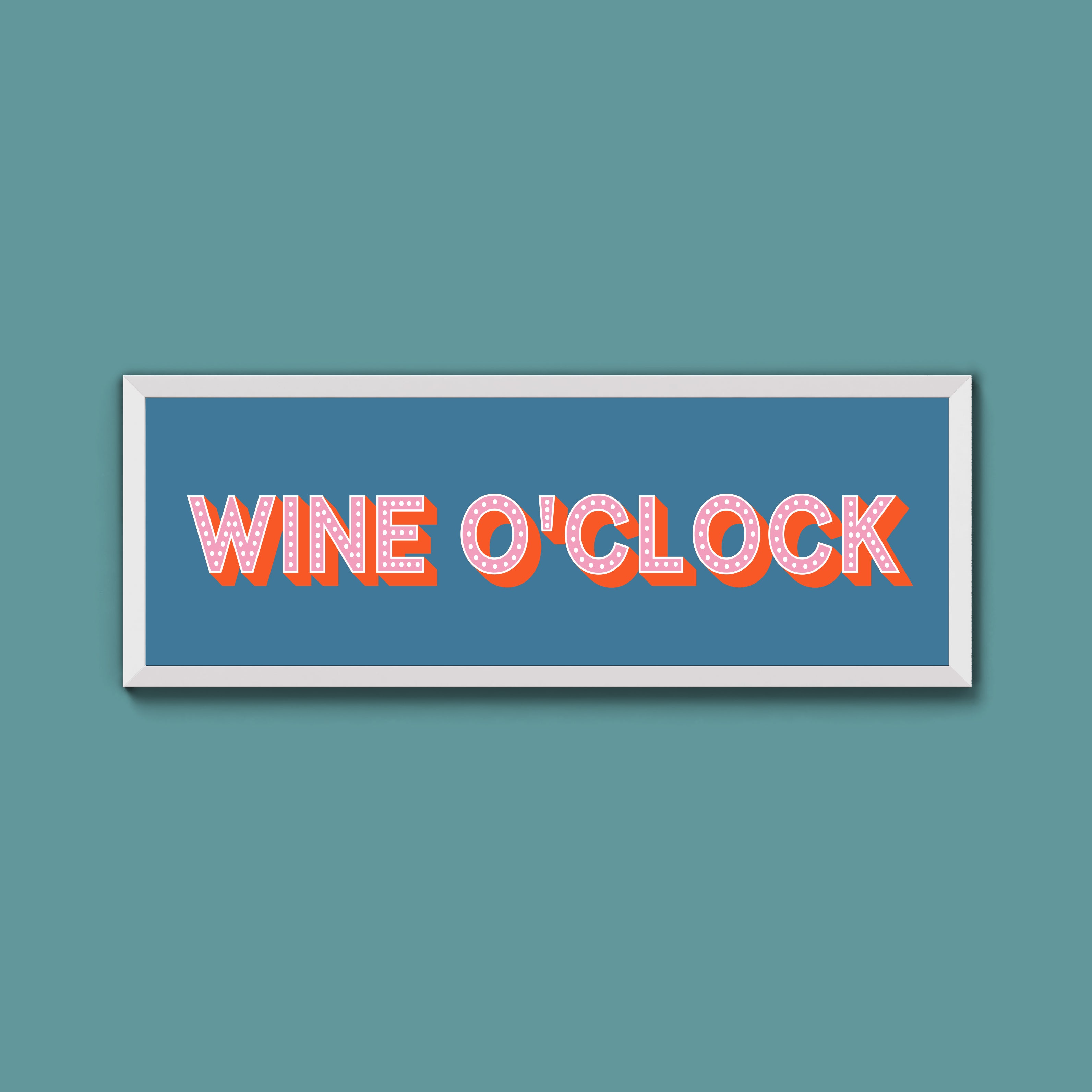 Wine O'Clock Framed Print (New Style)