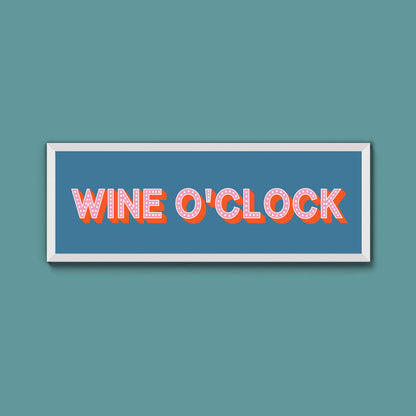 Wine O'Clock Framed Print (New Style)