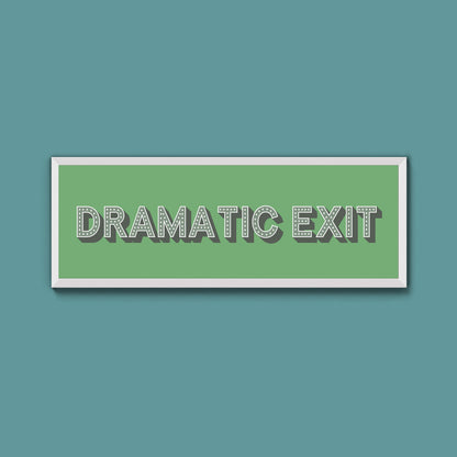 Dramatic Exit Framed Print