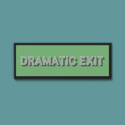 Dramatic Exit Framed Print
