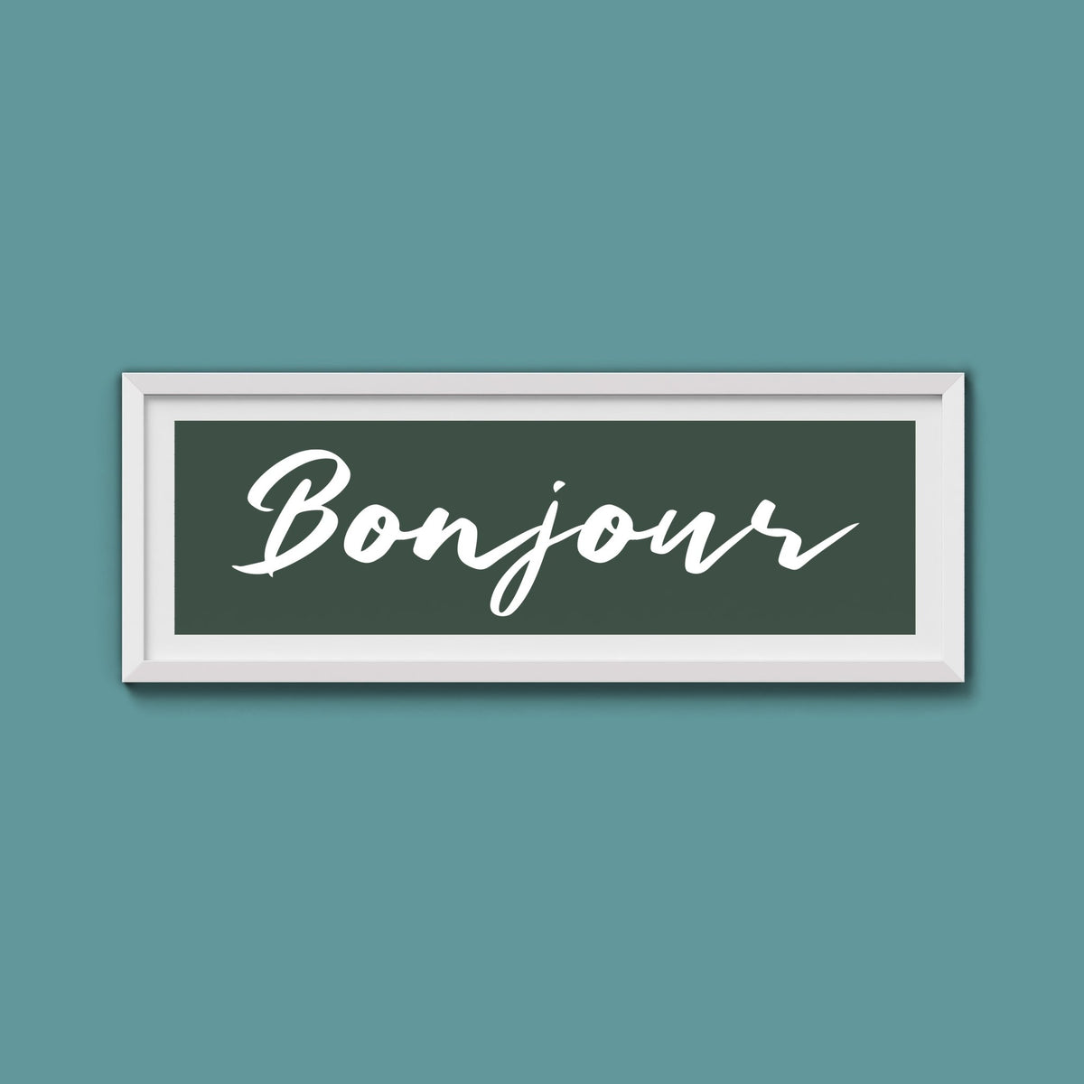 Bonjour Framed Print - Above The Door