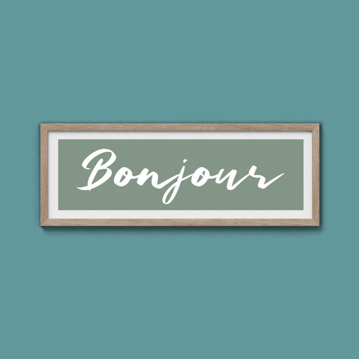 Bonjour Framed Print - Above The Door
