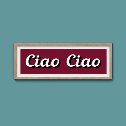 Ciao Ciao Framed Print (New Style) - Above The Door
