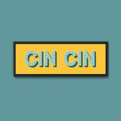 Cin Cin Framed Print (New Style) - Above The Door