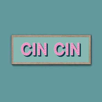 Cin Cin Framed Print (New Style) - Above The Door