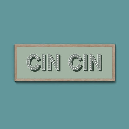 Cin Cin Framed Print (New Style) - Above The Door