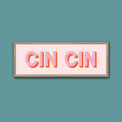 Cin Cin Framed Print (New Style) - Above The Door