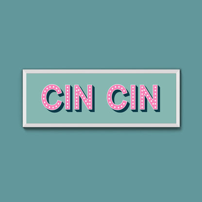 Cin Cin Framed Print (New Style) - Above The Door