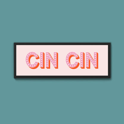 Cin Cin Framed Print (New Style) - Above The Door
