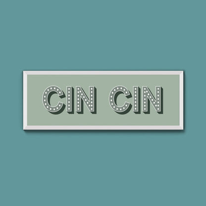 Cin Cin Framed Print (New Style) - Above The Door