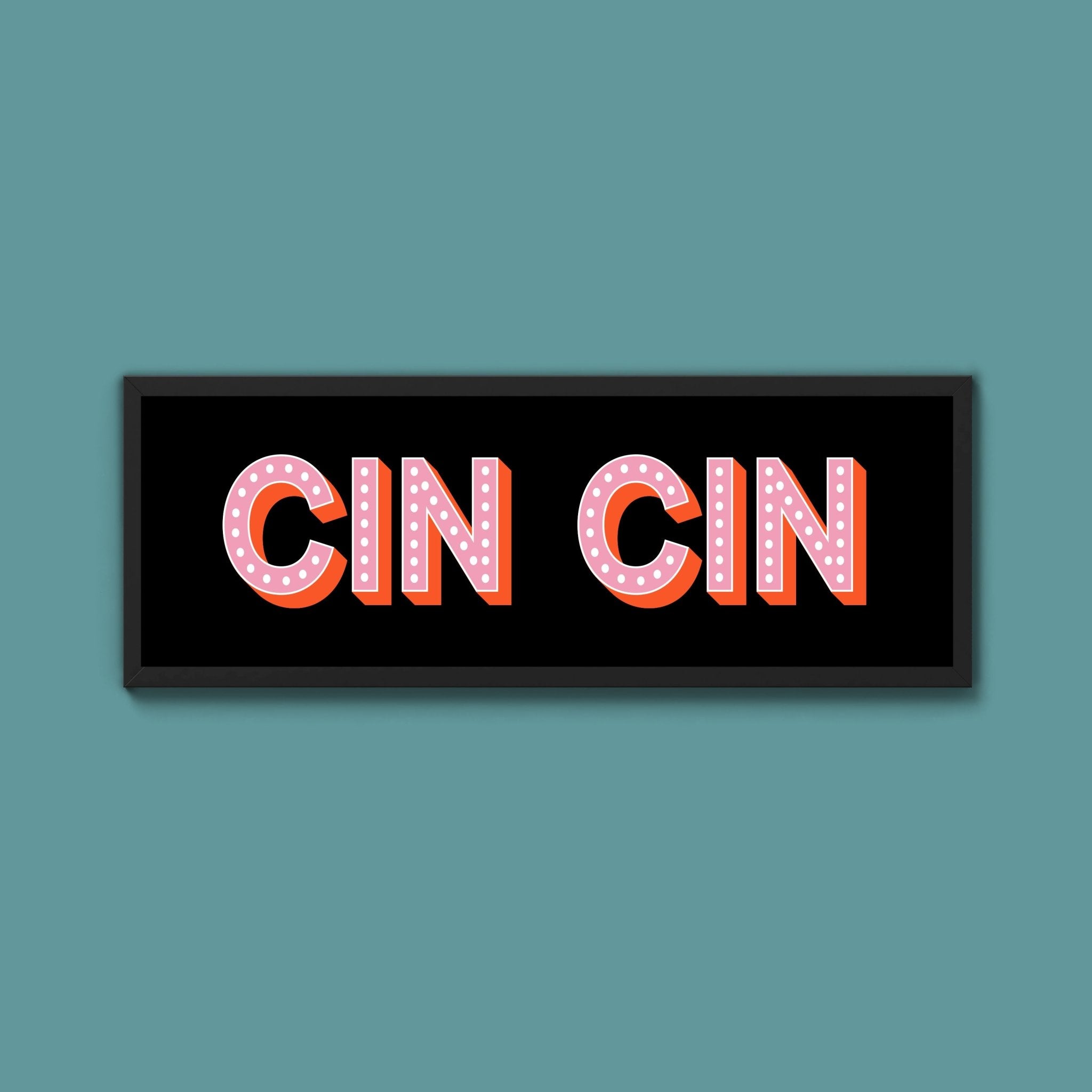 Cin Cin Framed Print (New Style) - Above The Door