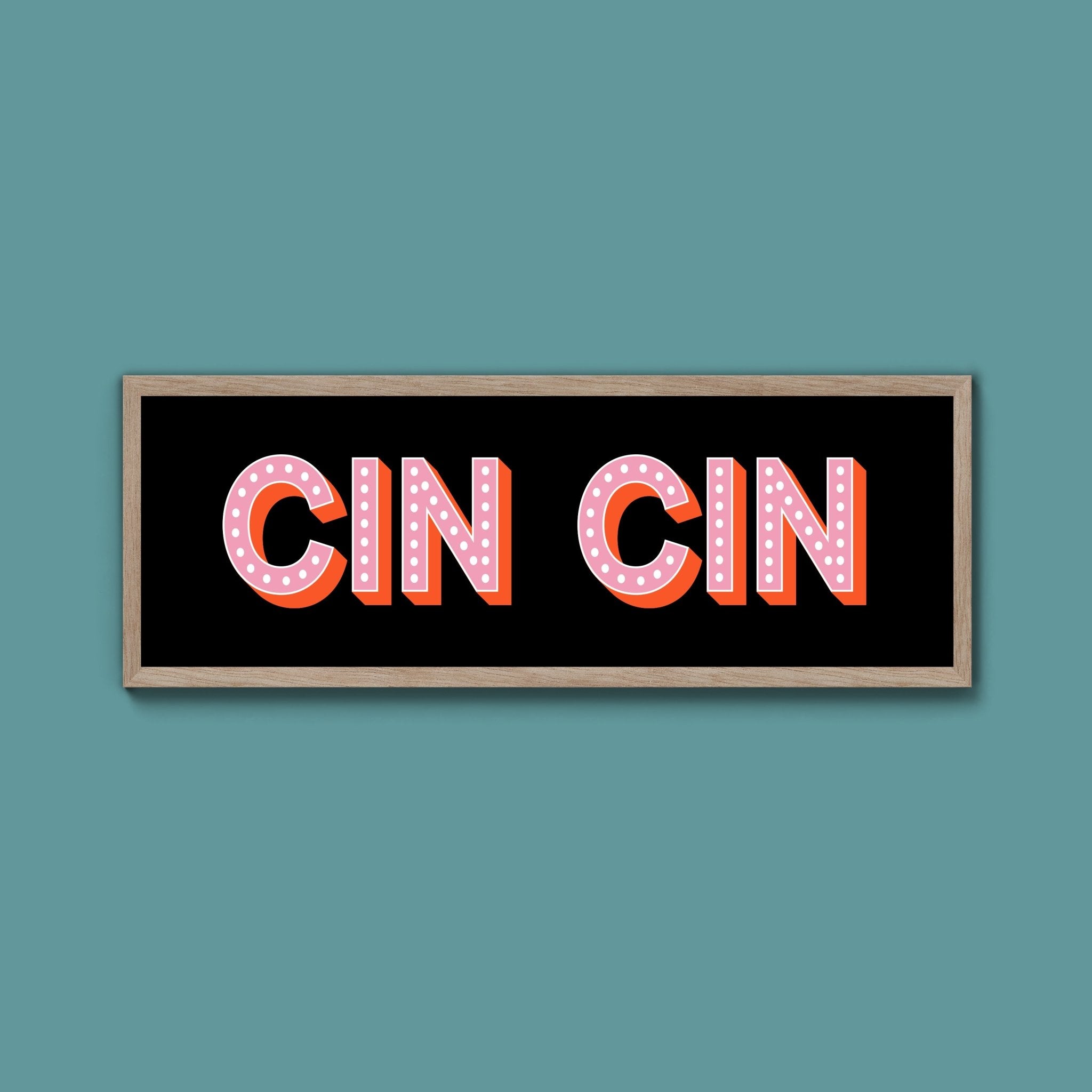 Cin Cin Framed Print (New Style) - Above The Door