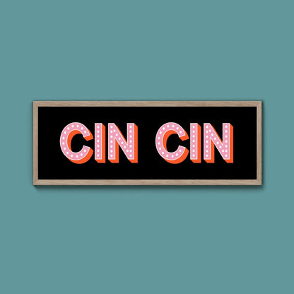 Cin Cin Framed Print (New Style) - Above The Door