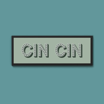 Cin Cin Framed Print (New Style) - Above The Door