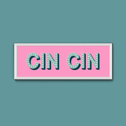 Cin Cin Framed Print (New Style) - Above The Door