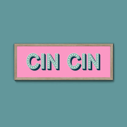 Cin Cin Framed Print (New Style) - Above The Door