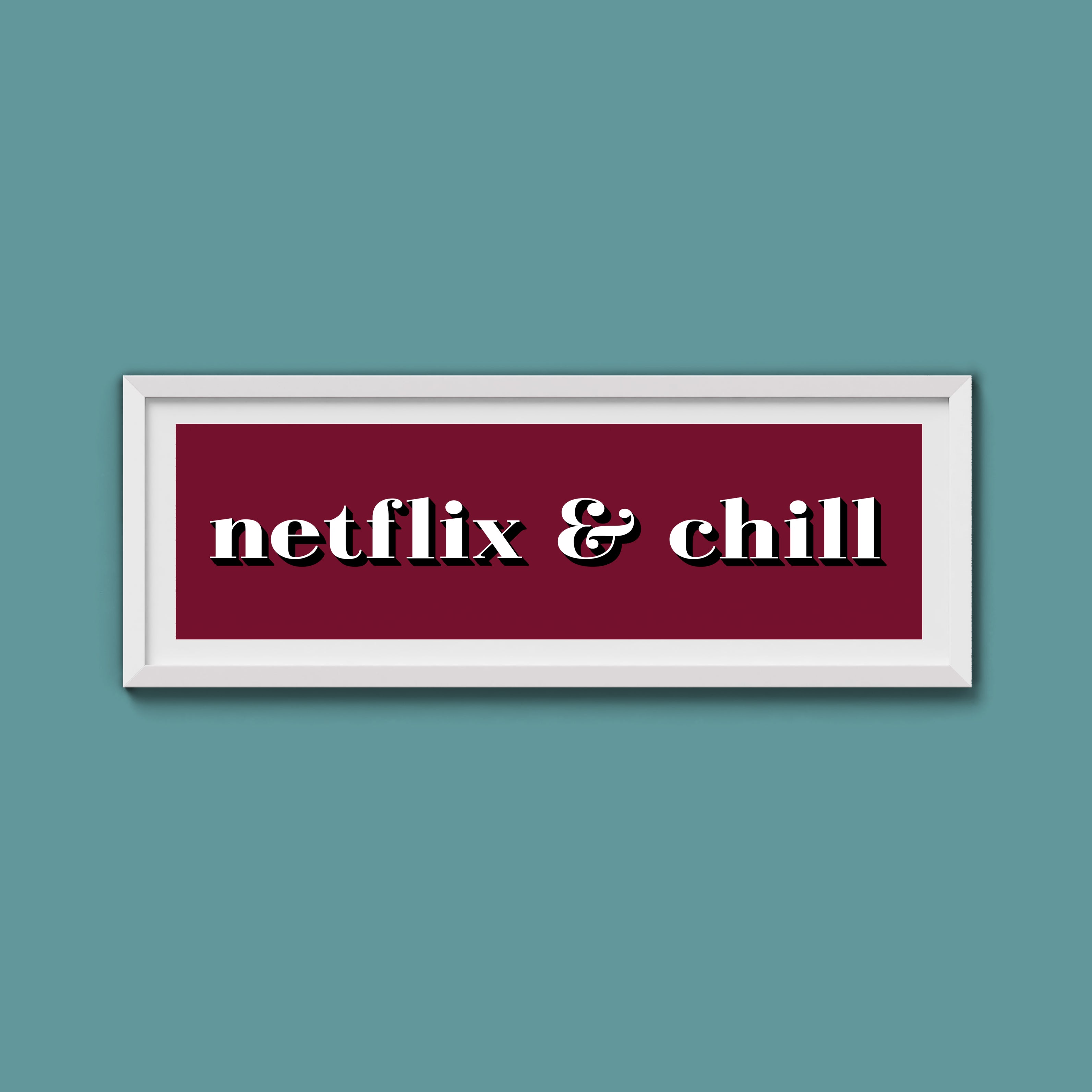 Netflix & Chill Framed Print