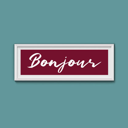 Bonjour Framed Print