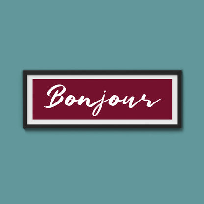 Bonjour Framed Print