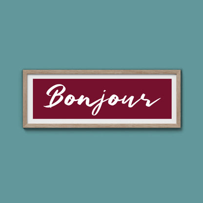 Bonjour Framed Print