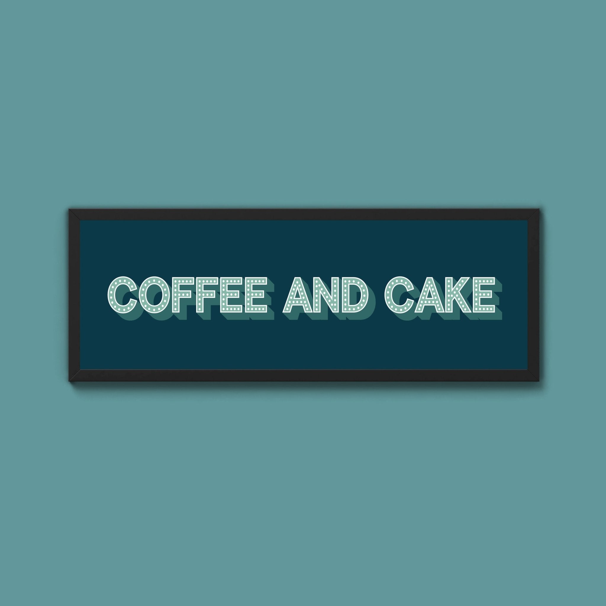 Coffee And Cake Framed Print (New Style) - Above The Door