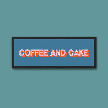 Coffee And Cake Framed Print (New Style) - Above The Door