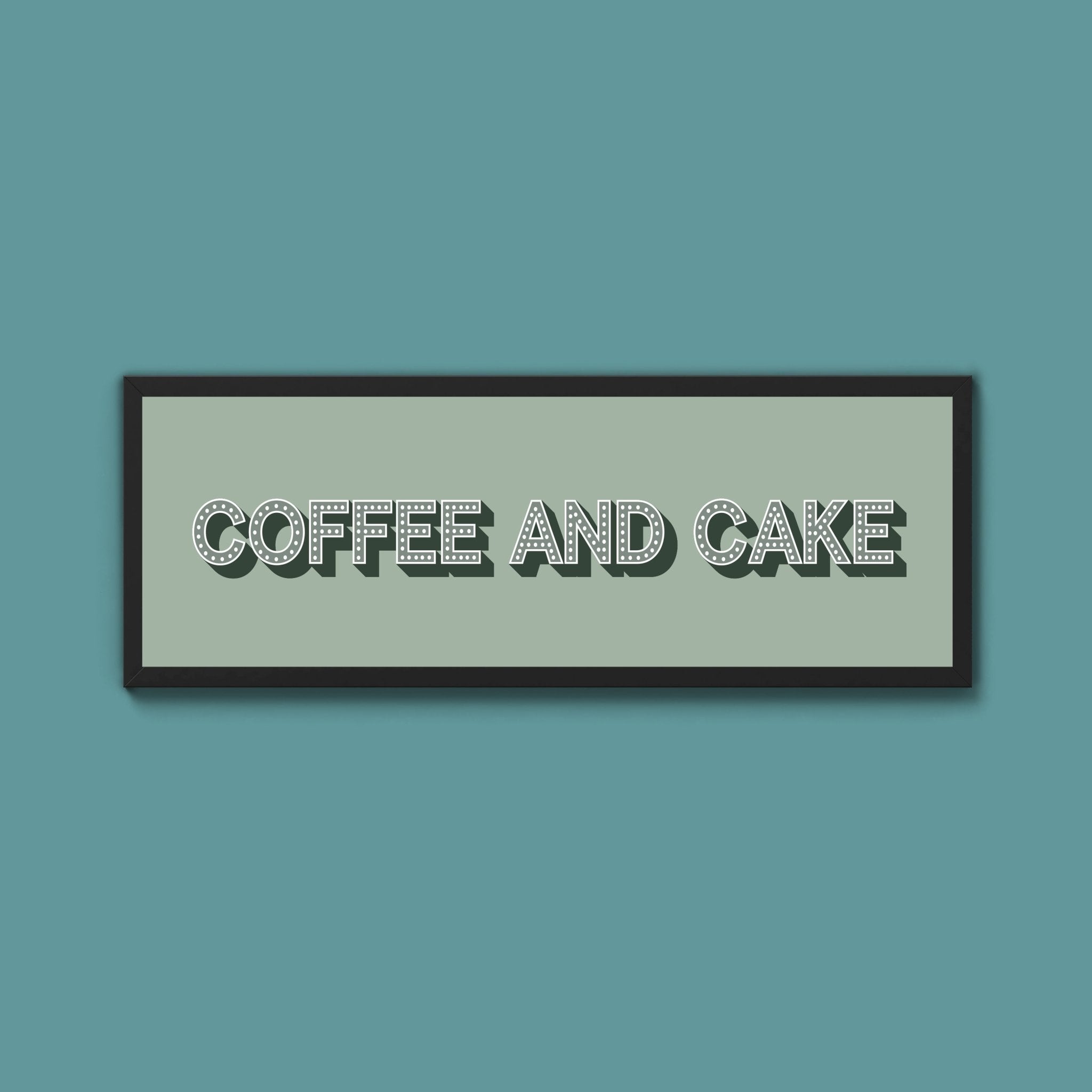 Coffee And Cake Framed Print (New Style) - Above The Door
