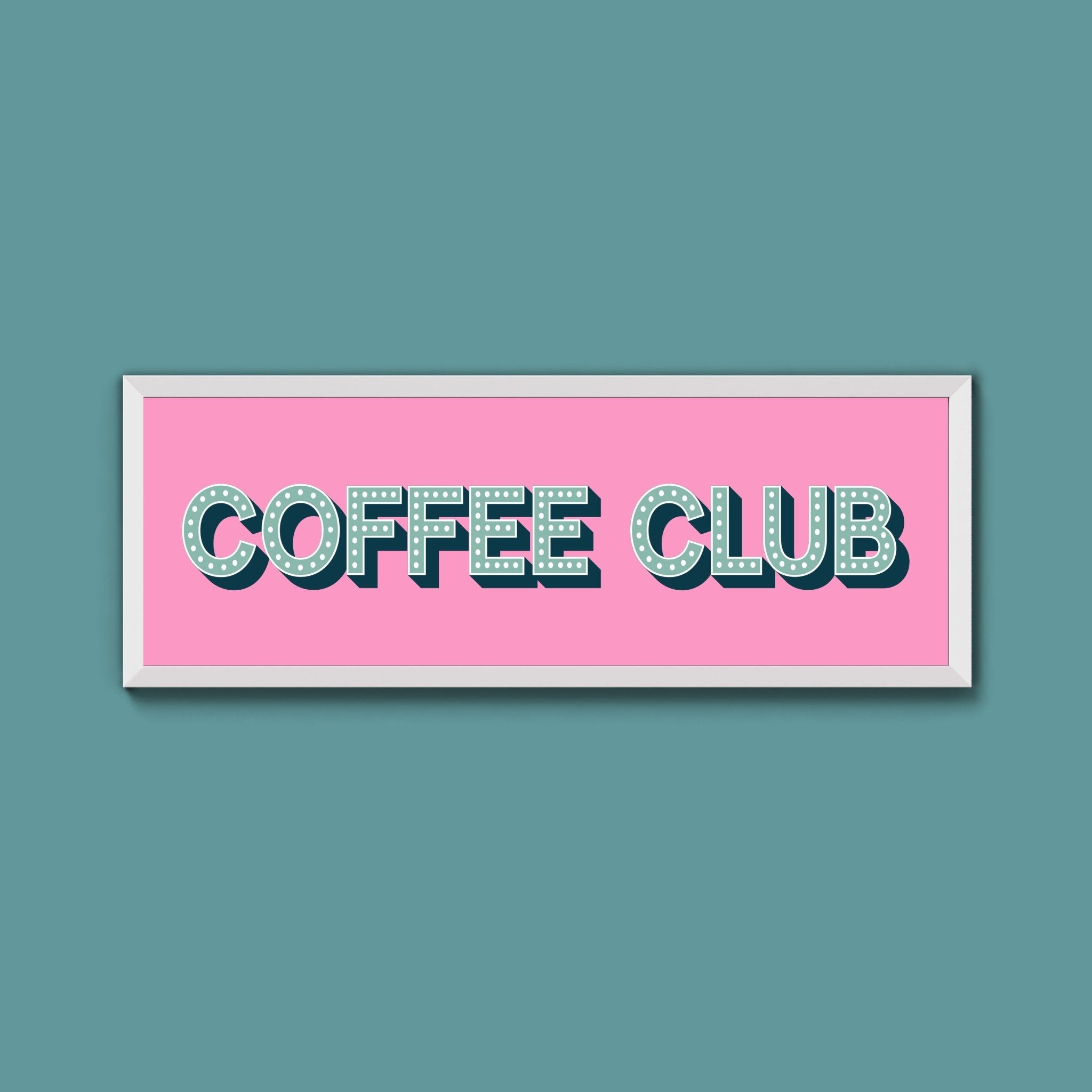 Coffee Club Framed Print (New Style) - Above The Door