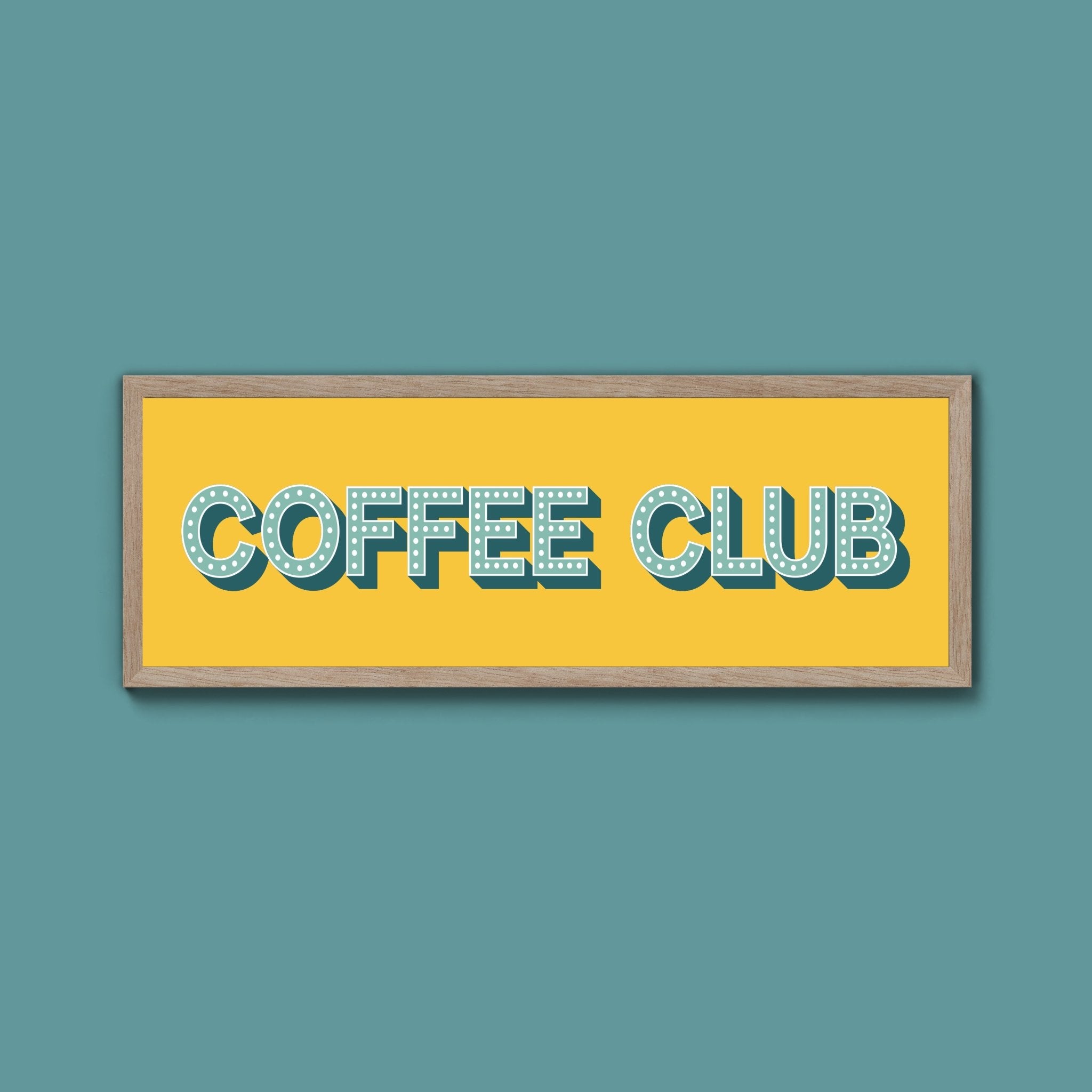 Coffee Club Framed Print (New Style) - Above The Door