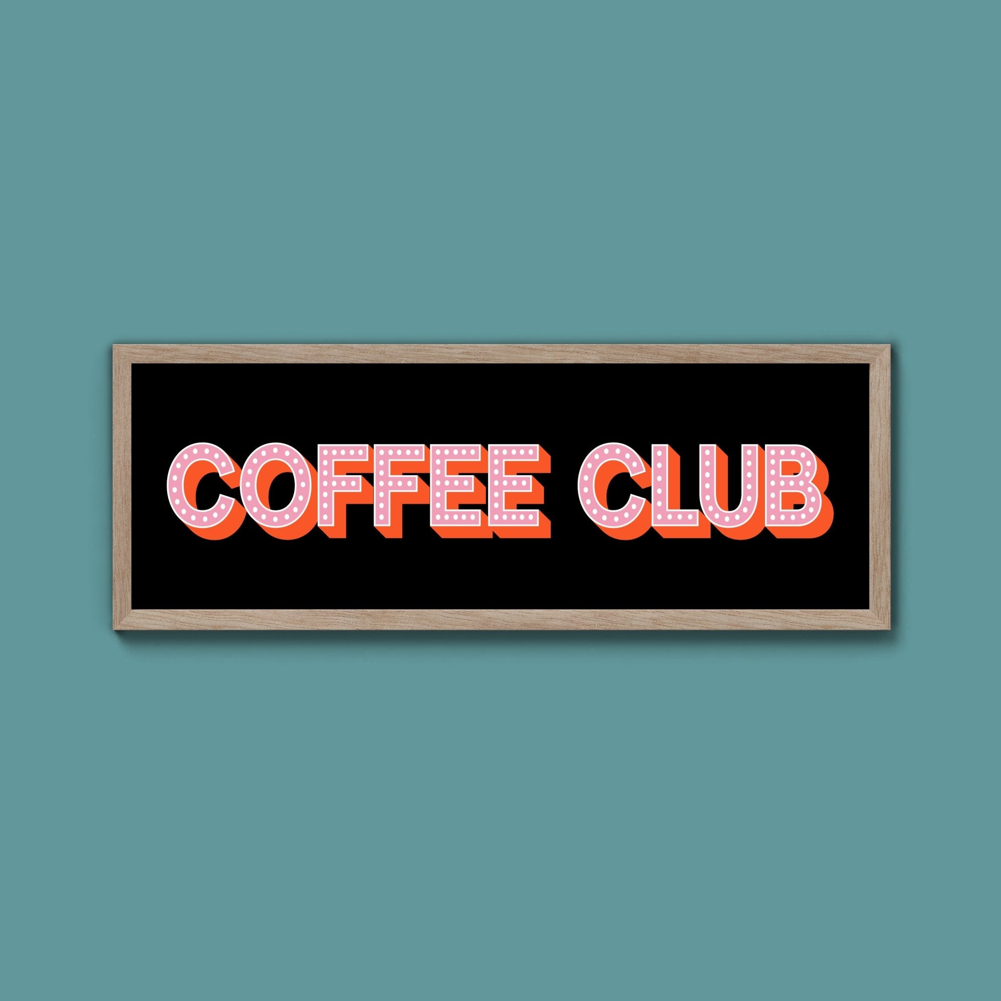 Coffee Club Framed Print (New Style) - Above The Door