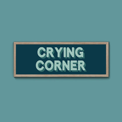 Crying Corner Framed Print (New Style) - Above The Door