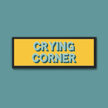 Crying Corner Framed Print (New Style) - Above The Door