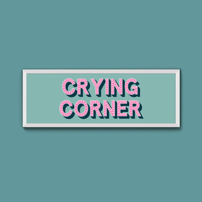 Crying Corner Framed Print (New Style) - Above The Door