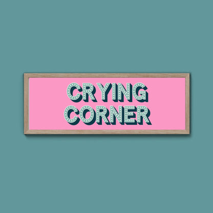 Crying Corner Framed Print (New Style) - Above The Door