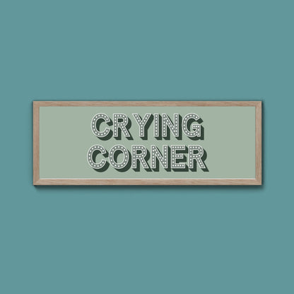 Crying Corner Framed Print (New Style) - Above The Door