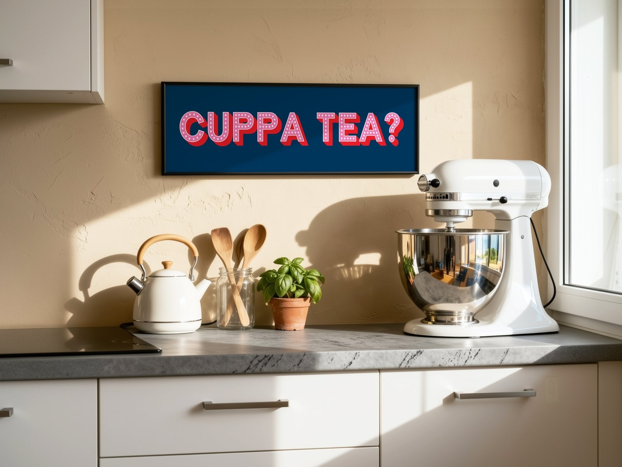 Cuppa Tea Framed Print (New Style) - Above The Door