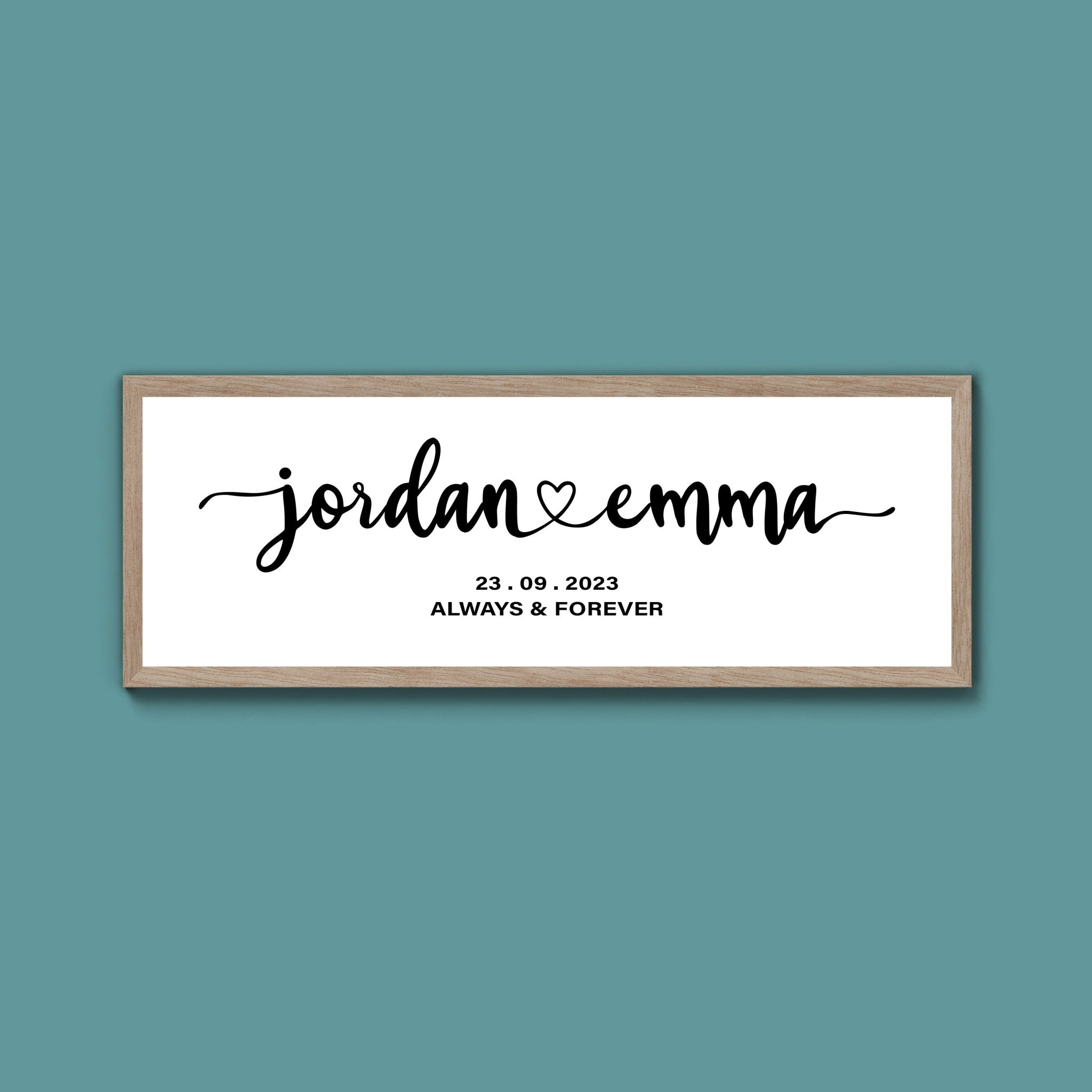 Custom Couples Print Framed Print (New Style) - Above The Door