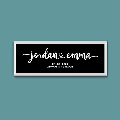 Custom Couples Print Framed Print (New Style) - Above The Door