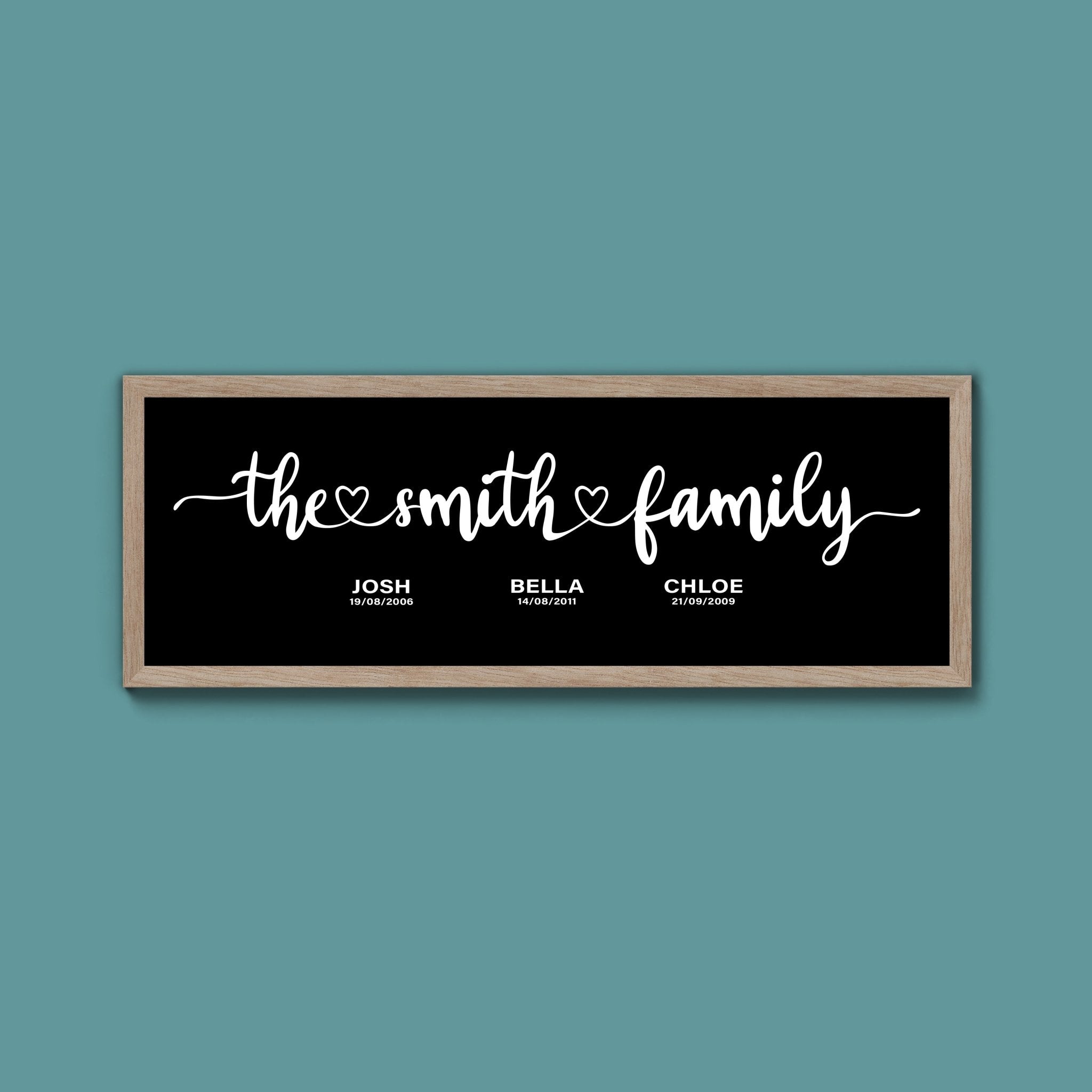 Custom Family Framed Print (New Style) - Above The Door