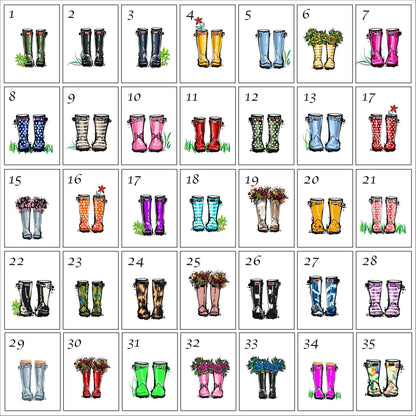 Custom Family Wellies Framed Print (New Style) - Above The Door
