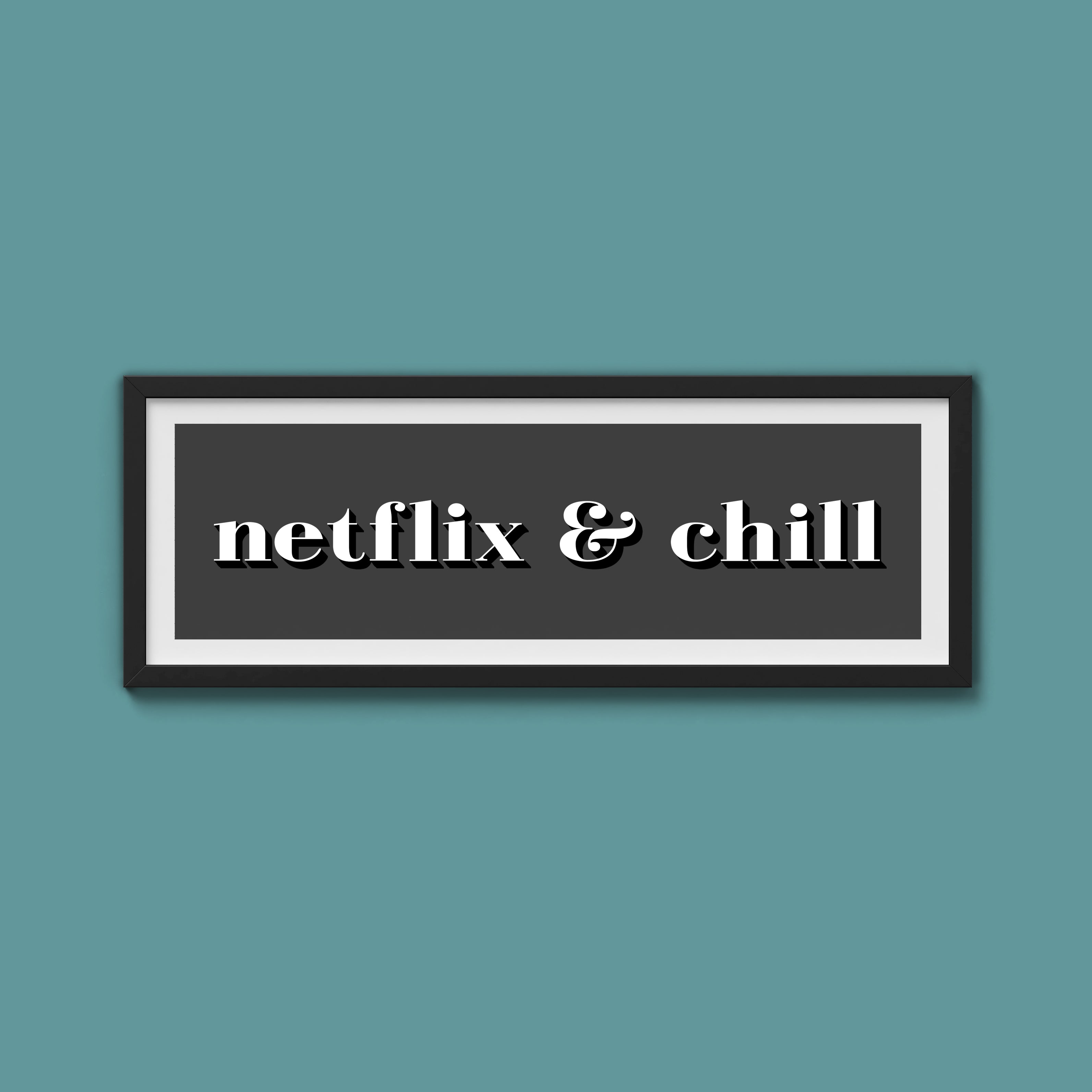 Netflix & Chill Framed Print