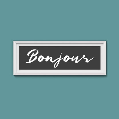 Bonjour Framed Print