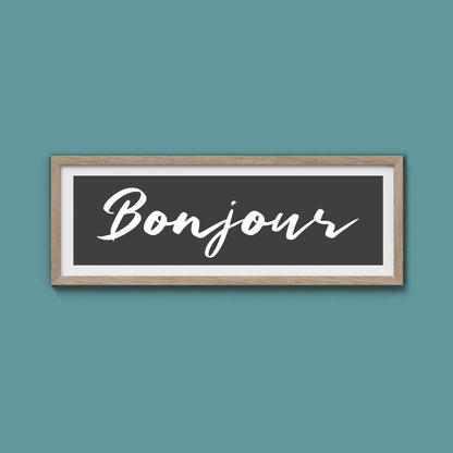 Bonjour Framed Print