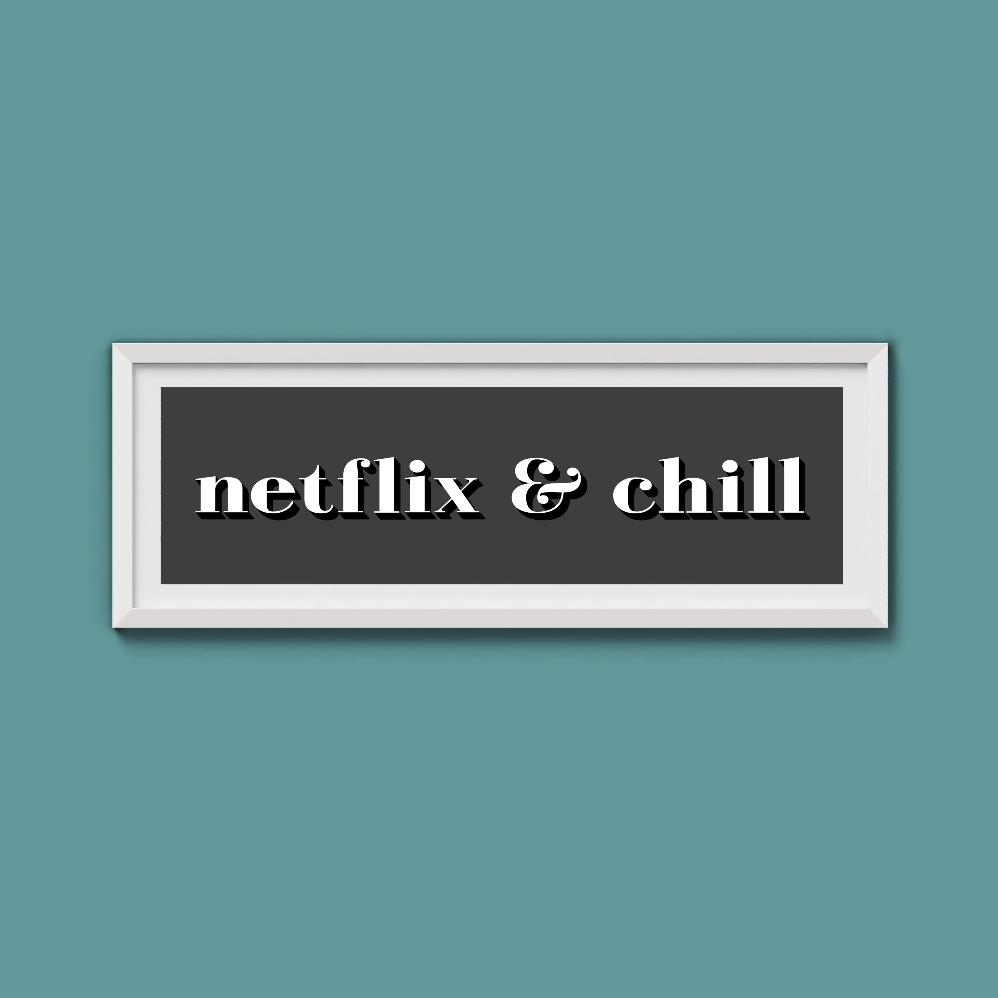 Netflix & Chill Framed Print